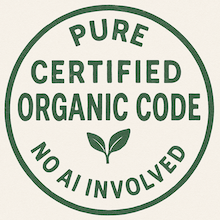 Organic, No AI Home logo